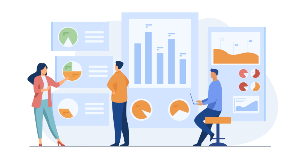 accountant presents financial information